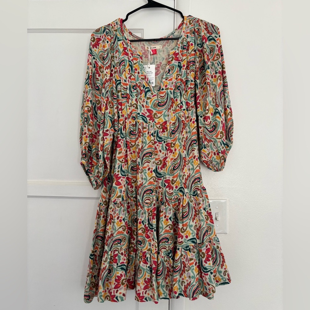 NWT Marine Layer Scarlett Mini Dress Paisley SMALL